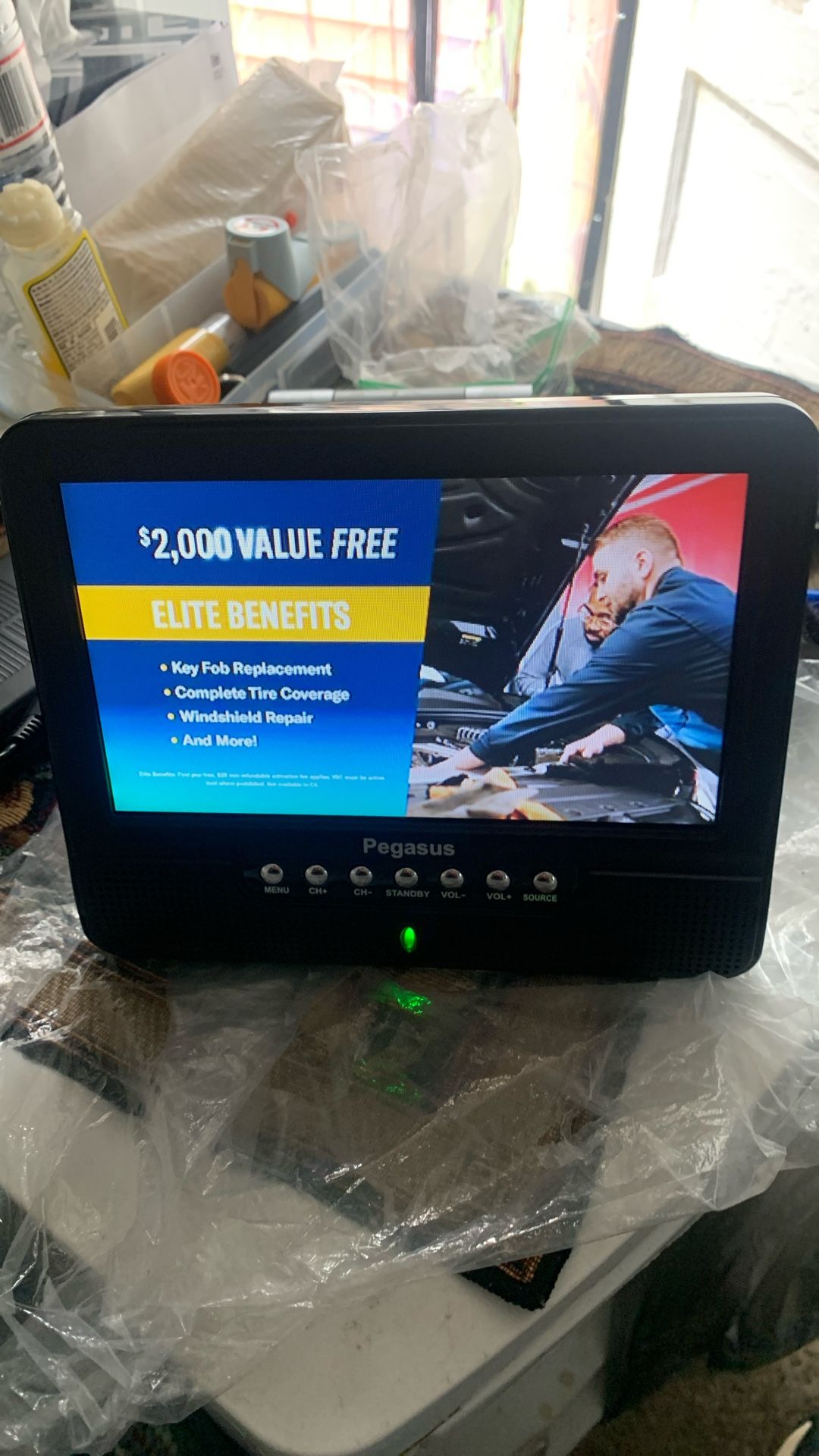 Pegasus 7”Digital TV With ATSC Tuner 👍👍👍👍. AC. DC👍