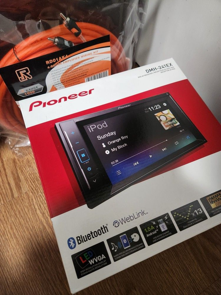 Pioneer DMH-241EX Double Din With Wire Kit