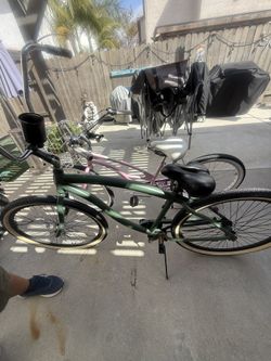 Pink & Green Beach Cruisers