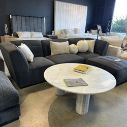 Sofa Couch Sectional Chaise with Ottoman