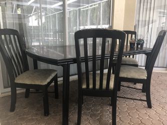 Dining table with four chairs