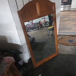 Large Wood Mirror