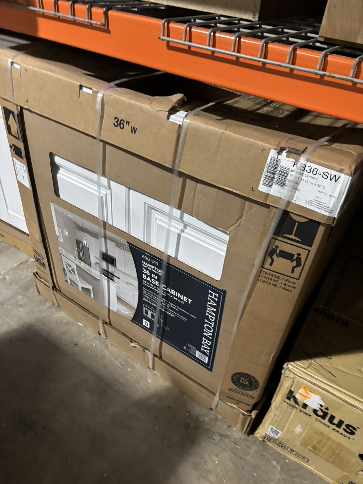 Hampton Bay Base Kitchen Cabinet In Satin White