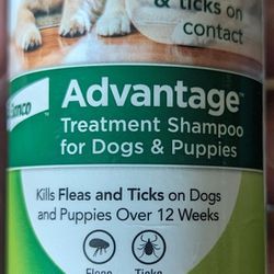 Advantage Flea and Tick Treatment Shampoo for Dogs and Puppies, 8 oz