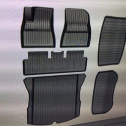TESLA MODEL 3 HIGHLAND FLOOR MATTS CUSTOM FIT ALL WEATHER TPE CARGO LINER CARGO TRUNK ASSER