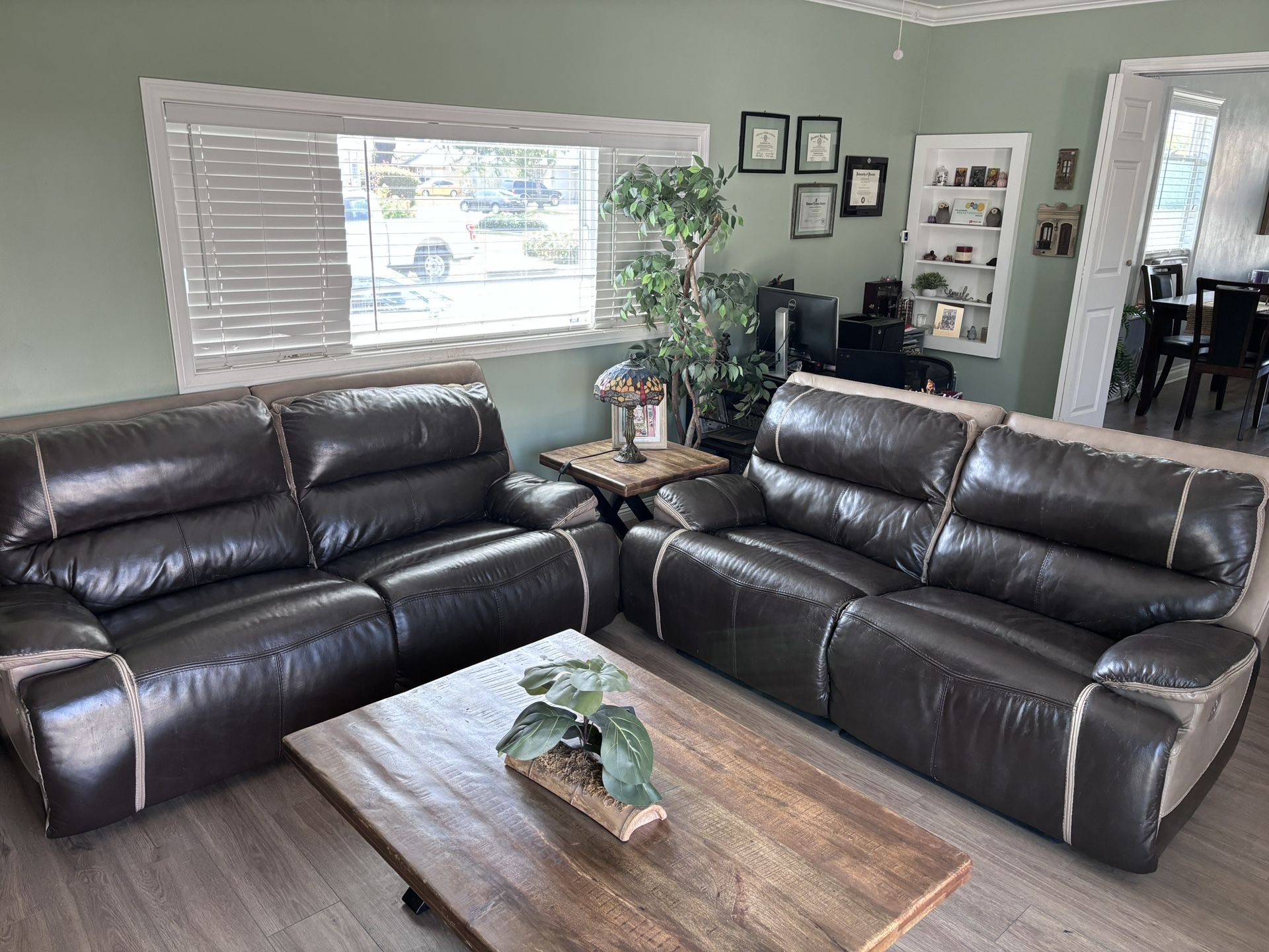 Leather Reclining Loveseat Sofas