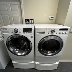 Lg White Front Load Washer & Dryer