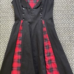 Killreal Lg. Adorable  Retro Vintage Style Cocktail Party Swing Dress Cotton/Poly Dress 
