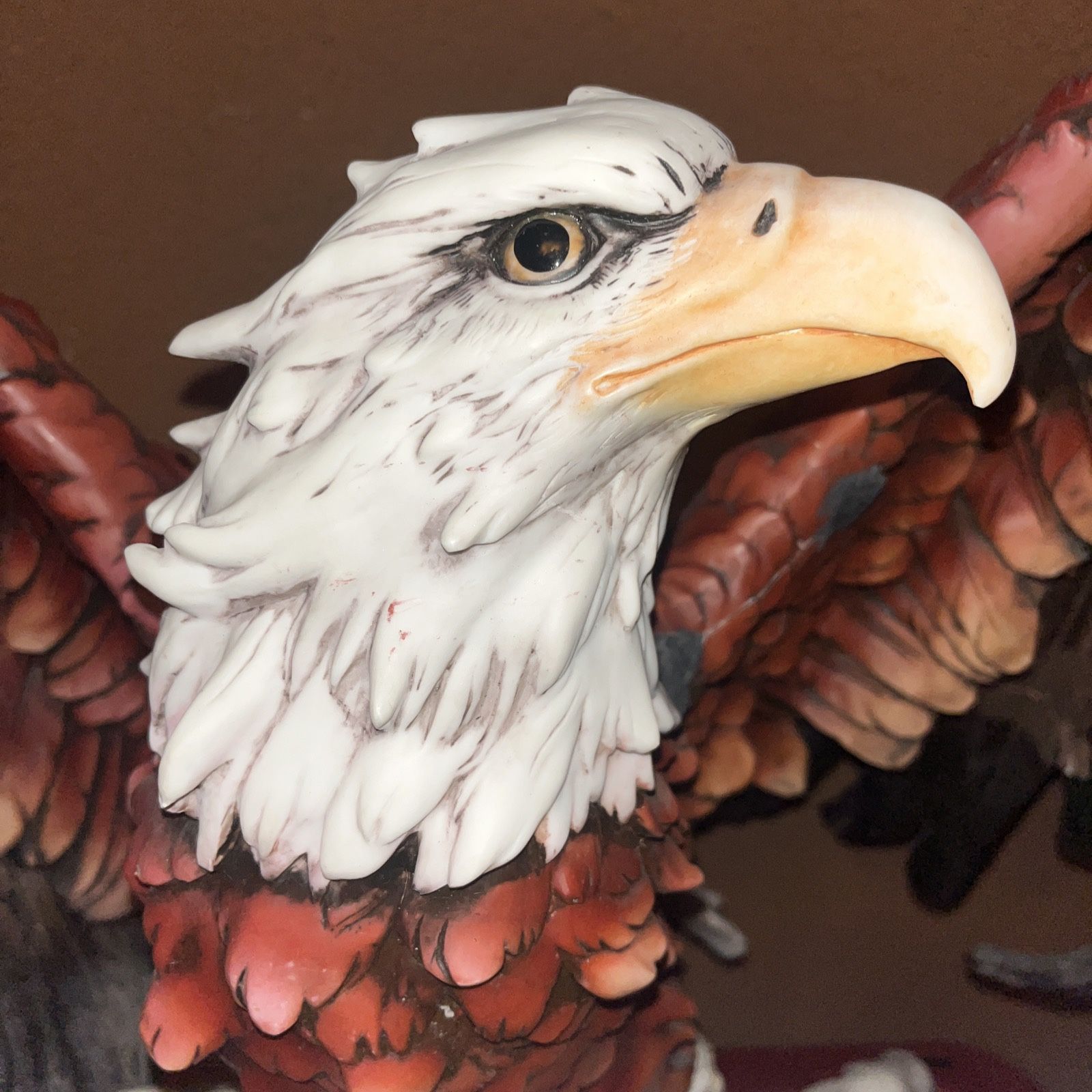Large Porcelain De Capol Bald Eagle Sculpture