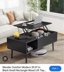 Wonder Comfort Black Lift Top Coffee Table