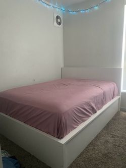 IKEA malm storage bed frame with mattress