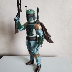 Star Wars Almost 14 Inches Tall Bobba Fett Figure Play Sound And Phrases 