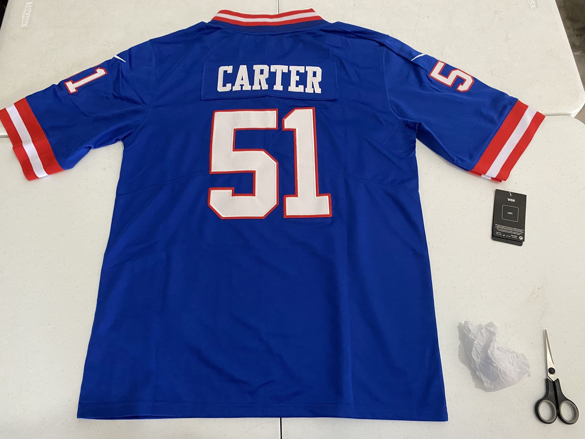 NY Giants #51 Carter Adult Sizes Small Up To 3XL