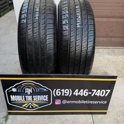 2 USED TIRES 235/60/18 MICHELIN PRYMACY MXM4 $150 CASH PRICE MOUNTED & BALANCE 