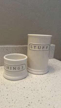 Pottery barn ceramic jars