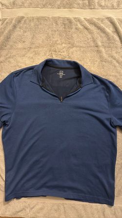 Michael Strahan blue half zip polo. XL