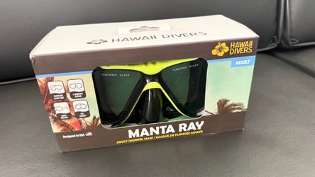 Hawaii Divers Manta Ray Adult Snorkel Mask