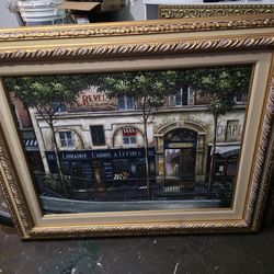 🎨 Large Framed Canvas Art - Paris Street Scene 🎨