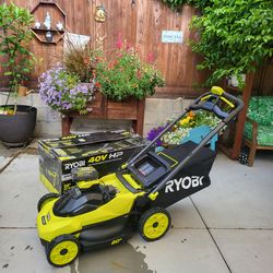 Ryobi 40V HP Brushless 20 in. Cordless Battery Walk Behind Push Lawn Mower with 4.0 Ah Battery and Charger