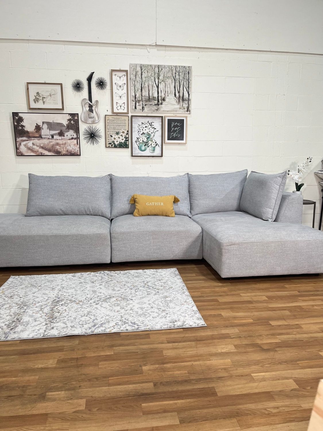 Macon 3pc Fabric Sectional | Free Delivery