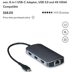 USB C 8 In 1 Hub