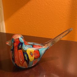 Colorful Bird Glass