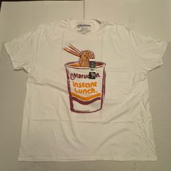 NWT  Maruchan Instant Lunch Cup Noodles  T Shirt  Short Sleeve White  Men  Size 3XL