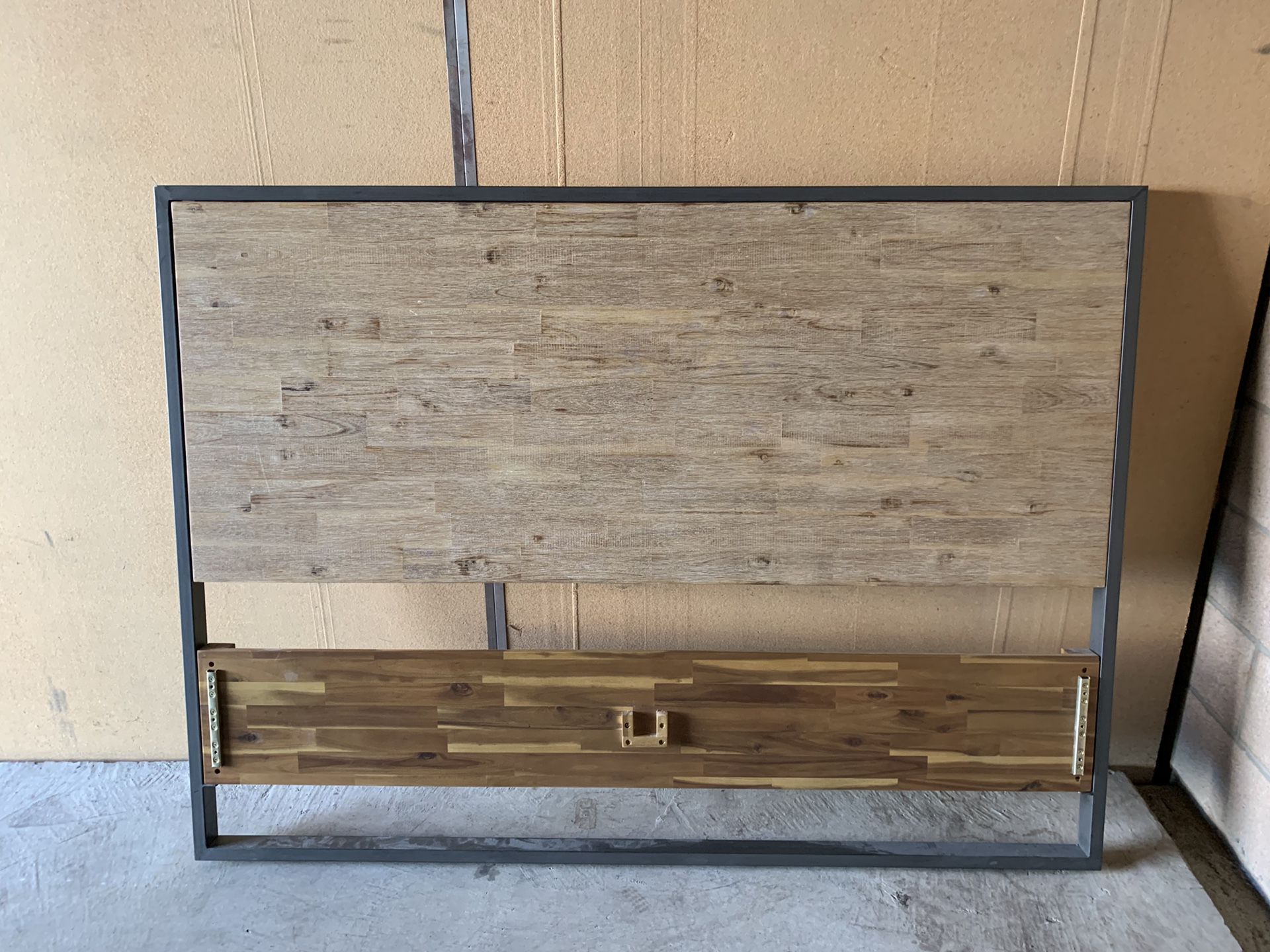 Queen bed headboard and matching frame
