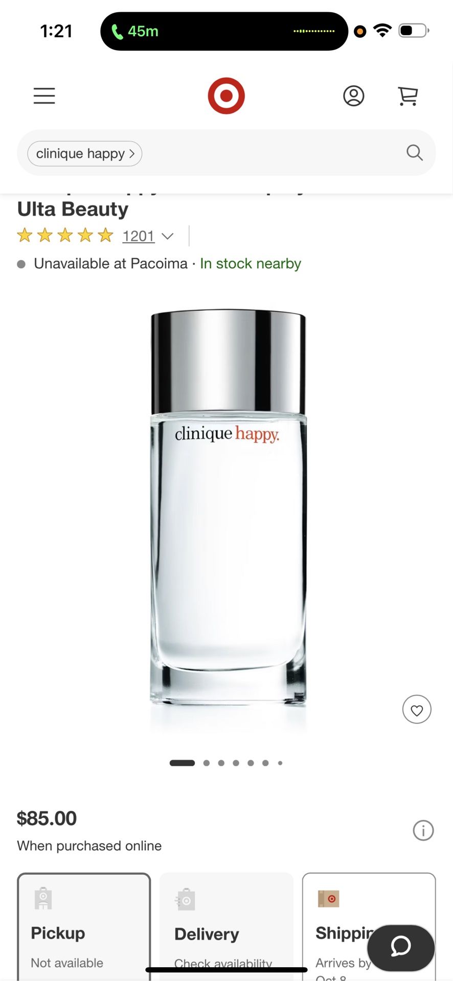clinique happy perfume buevo su presio es de 85