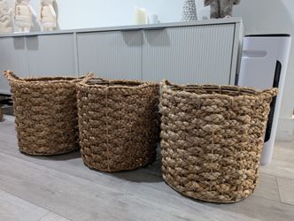 Woven Decorative Baskets Set Of 3