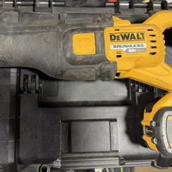 Dewalt Sawzall  With Nine Amp Volt Battery