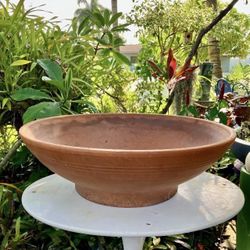28.75” Terracotta Bowl Planter/Pot: 28.75” W x 9”H