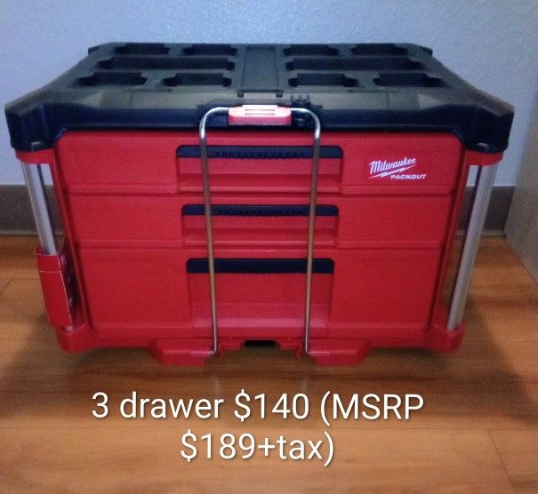 Milwaukee Packout 3 Drawer Tool Box