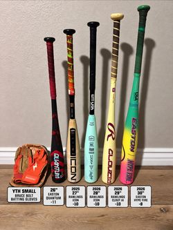 * Youth Baseball Bats USA -11 -10 -8 SEE Description for prices