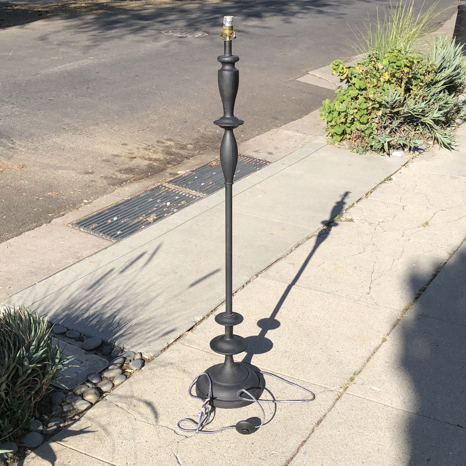 Jonathan Y - Black Floor Lamp Stand 55” Floor Push On/Off Button (Silver Lake)