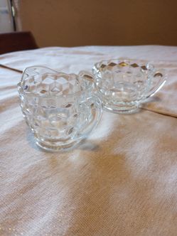 Vintage Creamer and Open Sugar Bowl