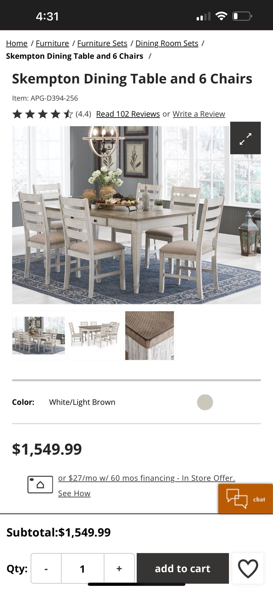 Ashley Kitchen Table-Still In The Box