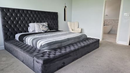 Tufted King Size Bed Frame