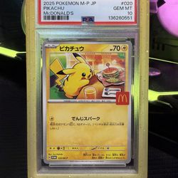 Pokemon PSA 10 Pikachu - 020/M-P - M-P Promotional Cards (M-P)