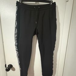 MICHAEL KORS  Large Logo Tape Cotton Blend Sweatpants - Black