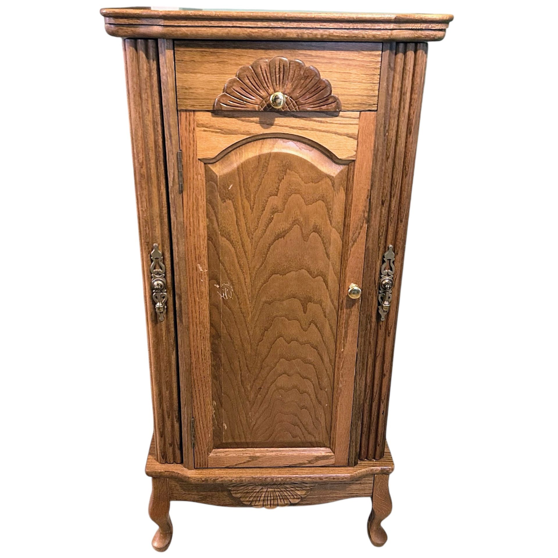 Vintage Wood Jewelry Cabinet Organizer