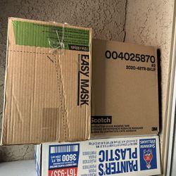 Papel, tape plástico para pintores. Manda un mensaje para precios