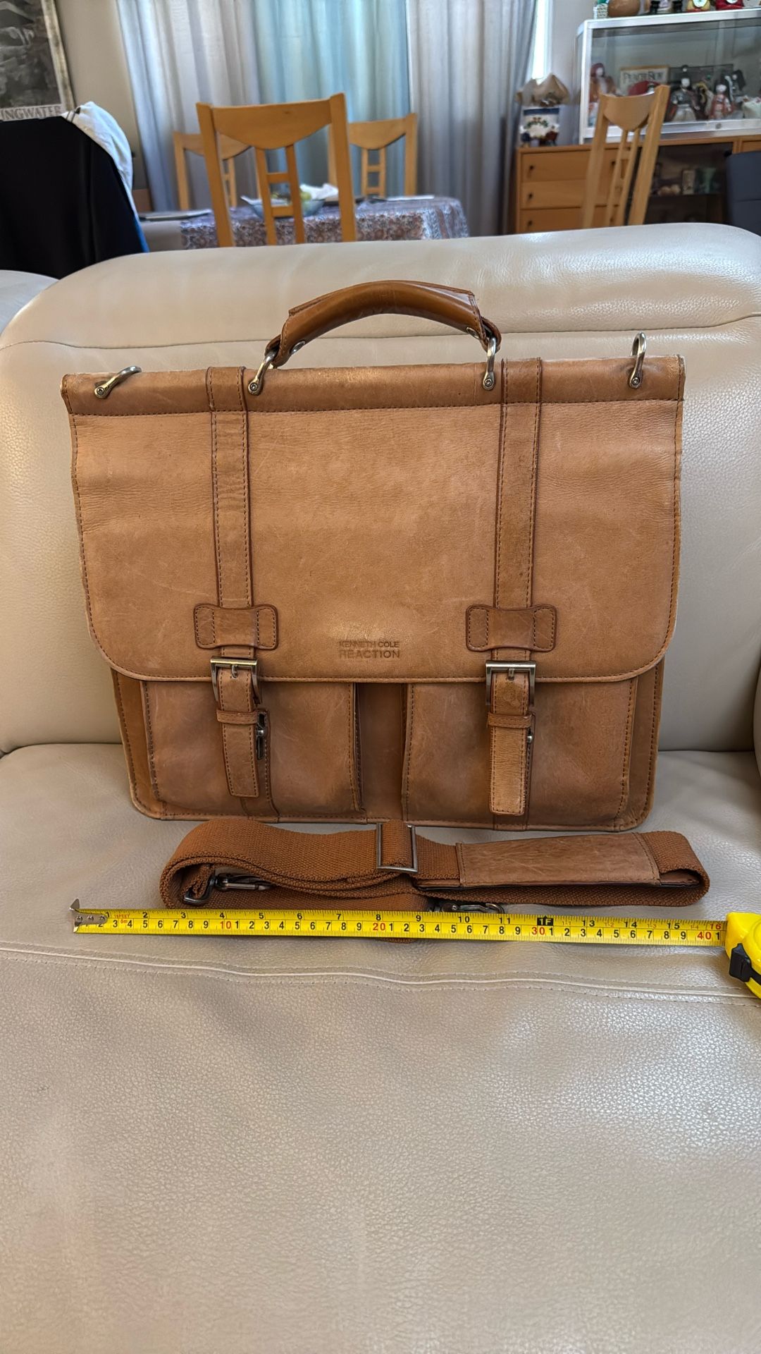 Used Leather Kenneth Cole Messenger Bag