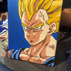 Vegeta Dragon Ball Z Acrylic Painting 