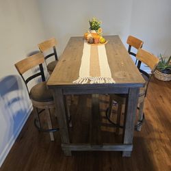 Dining table set for 4 bar height