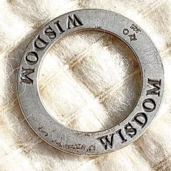 Antique silver “Wisdom” Affirmation Charm by Silver Enchantments .925