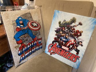 Metal Signs  The Avengers And  Captain America 