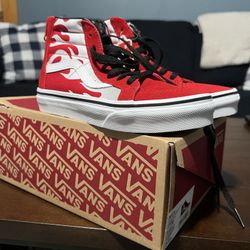 Vans Sk8-Hi Skate Shoe - Little Kid - Racing Red / Ferocious Flame