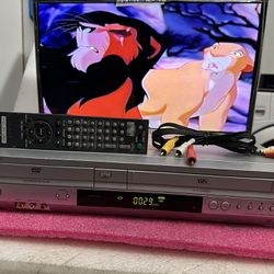 SONY SLV-D370P DVD/VCR COMBO PLAYER 4 HEAD VHS WITH REMOTE AND AV CABLES 