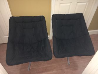 2 black butterfly chairs